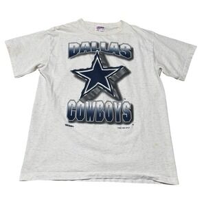 Vintage 1994 Dallas Cowboys Big Graphic T Shirt Heather Gray STAINED XL 23 x 29